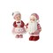 6" Pink Santa and Mrs. Claus Figurine Set – Resin Candy Christmas Decorations-MTX73326